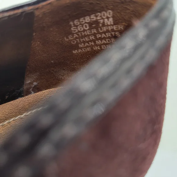 Naturalizer Brown Suede/Leather Pumps Low Block Heels Size 7 - Picture 6 of 7